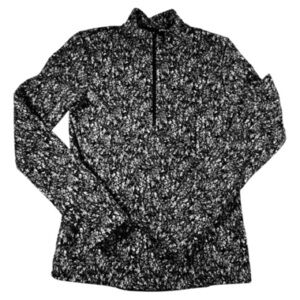 Spyder Women’s Small Black Heather Speckled 3/4 Zip Fleece Pullover